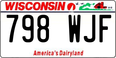 WI license plate 798WJF