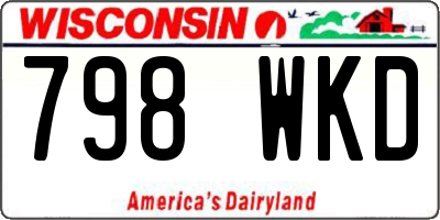 WI license plate 798WKD