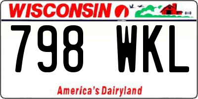 WI license plate 798WKL