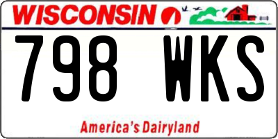 WI license plate 798WKS