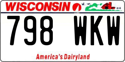 WI license plate 798WKW