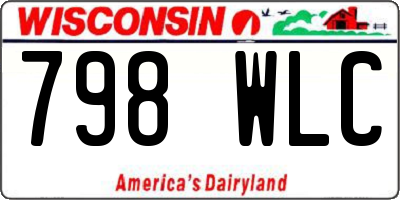 WI license plate 798WLC