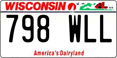 WI license plate 798WLL