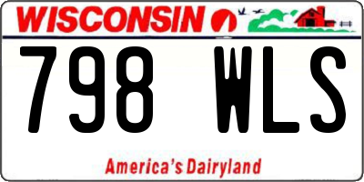 WI license plate 798WLS