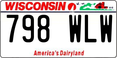 WI license plate 798WLW
