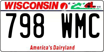 WI license plate 798WMC