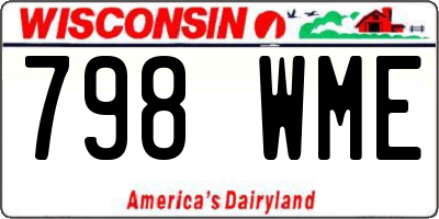 WI license plate 798WME