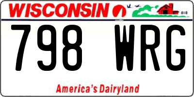 WI license plate 798WRG