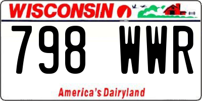 WI license plate 798WWR