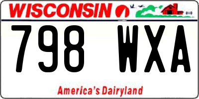 WI license plate 798WXA