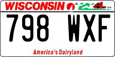 WI license plate 798WXF