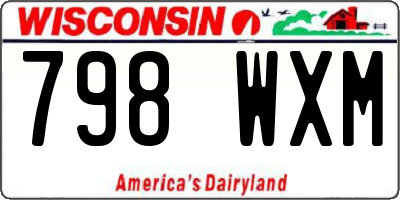 WI license plate 798WXM