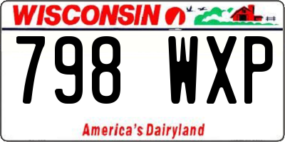 WI license plate 798WXP
