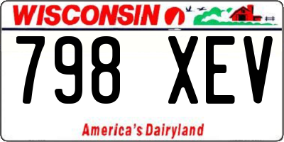 WI license plate 798XEV