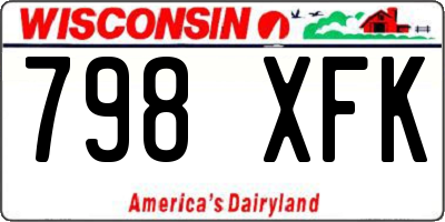 WI license plate 798XFK