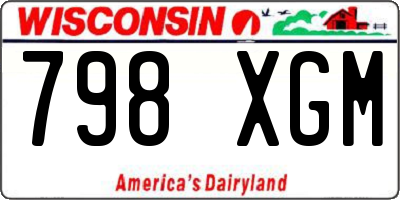 WI license plate 798XGM