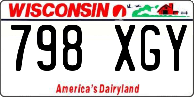WI license plate 798XGY