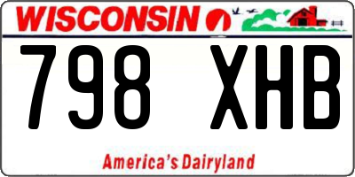 WI license plate 798XHB