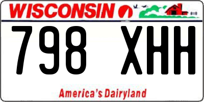 WI license plate 798XHH