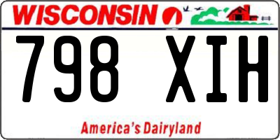 WI license plate 798XIH