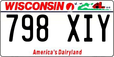 WI license plate 798XIY