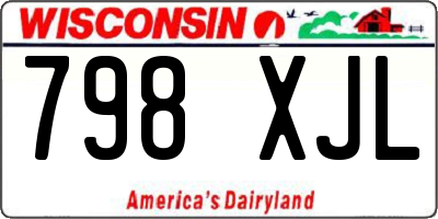 WI license plate 798XJL