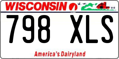 WI license plate 798XLS