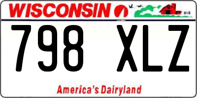 WI license plate 798XLZ