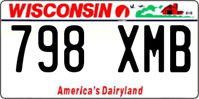 WI license plate 798XMB