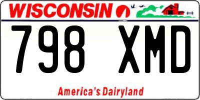 WI license plate 798XMD