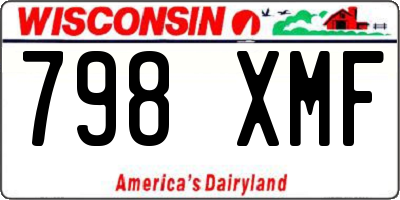 WI license plate 798XMF