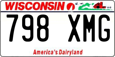 WI license plate 798XMG