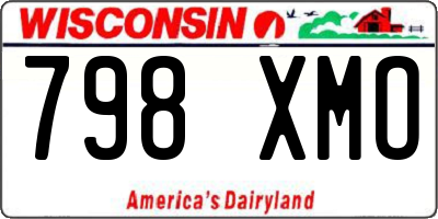 WI license plate 798XMO