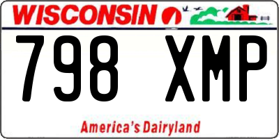 WI license plate 798XMP