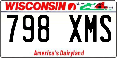 WI license plate 798XMS
