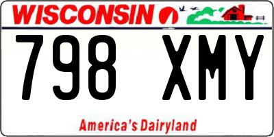 WI license plate 798XMY