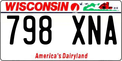 WI license plate 798XNA