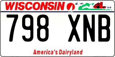 WI license plate 798XNB