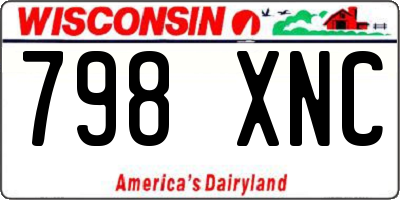 WI license plate 798XNC
