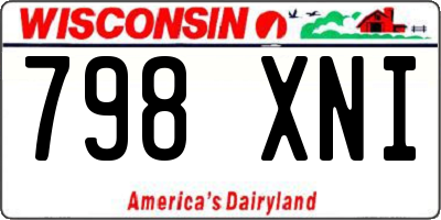 WI license plate 798XNI