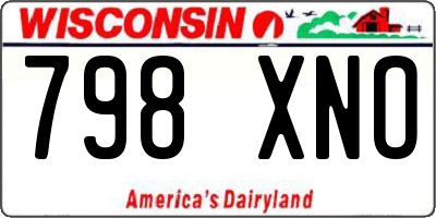 WI license plate 798XNO