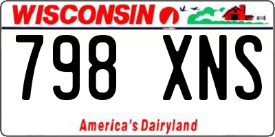 WI license plate 798XNS