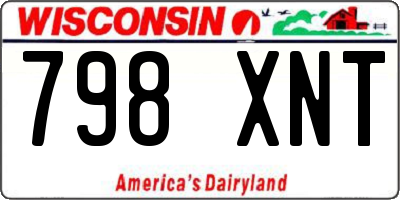 WI license plate 798XNT