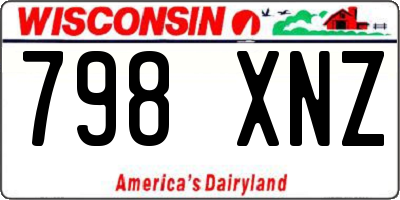 WI license plate 798XNZ