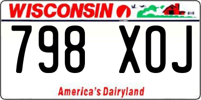 WI license plate 798XOJ