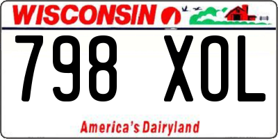 WI license plate 798XOL