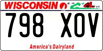 WI license plate 798XOV