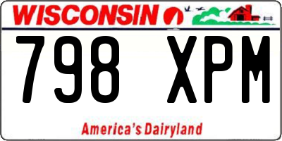 WI license plate 798XPM