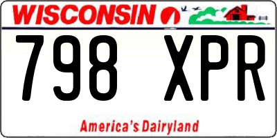 WI license plate 798XPR