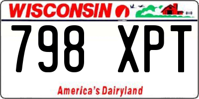 WI license plate 798XPT